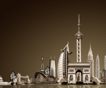 00148号城市地标模板