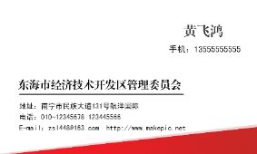 开发区管委会行政商务通用名片模板