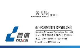 开发区管委会行政商务通用名片模板