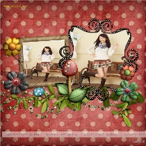 可爱的花草蘑菇拼贴式样相框